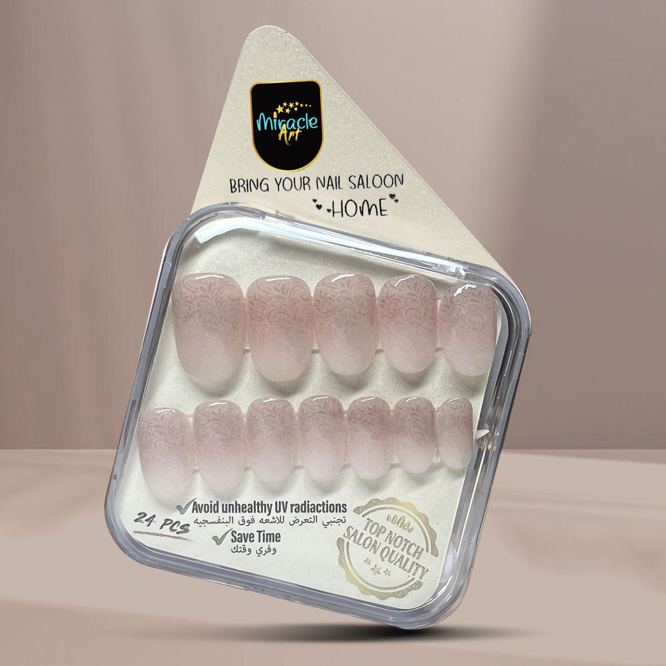 ناخن مصنوعی میراکل آرت کد R24006 بسته 24 عددی