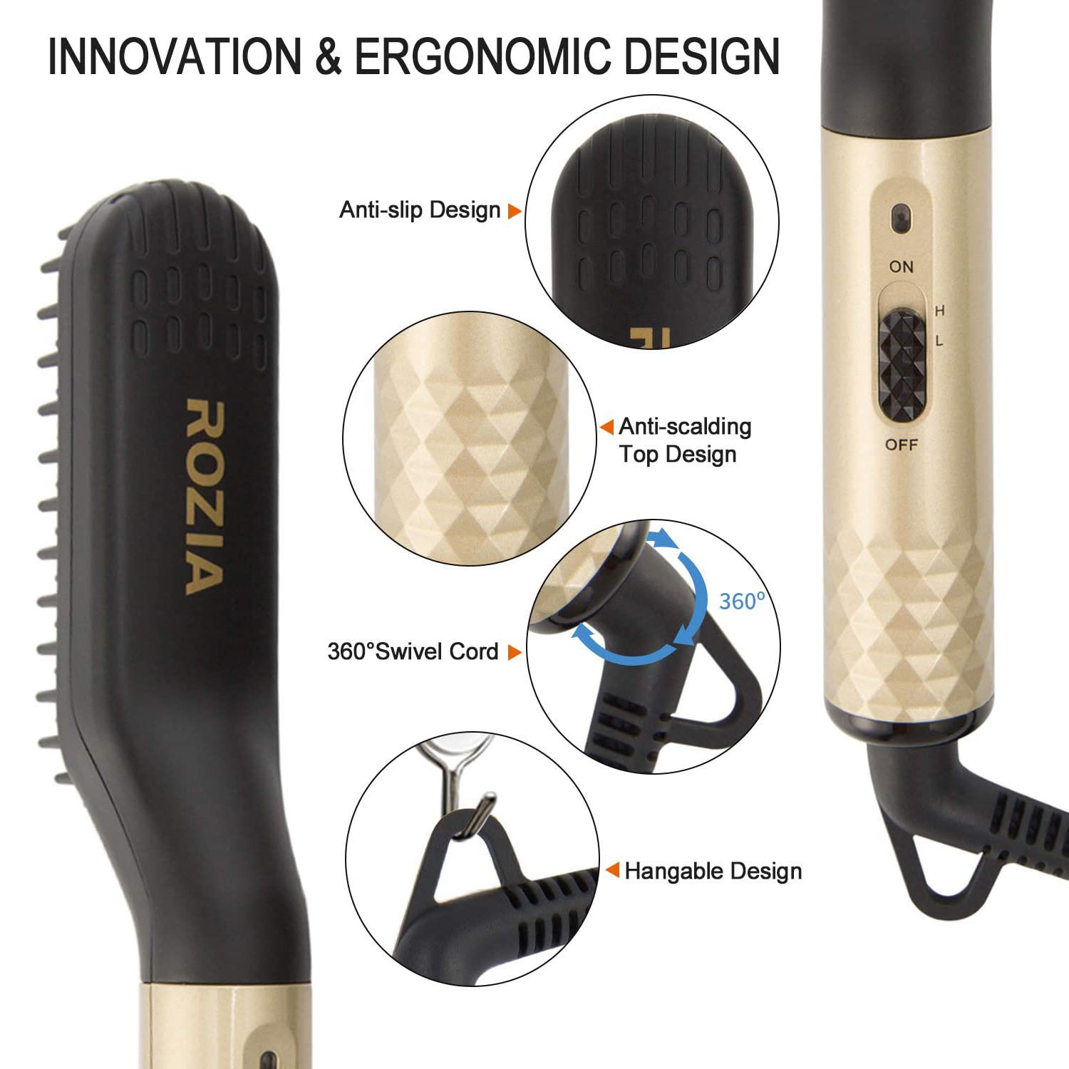 برس حرارتی مو روزیا مدل HR7110