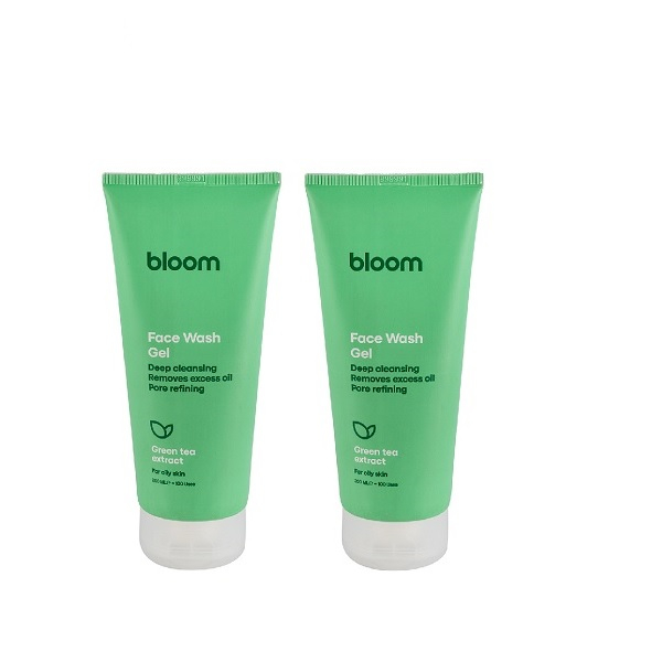 ژل شستشو صورت بلوم مدل عصاره چای سبز مناسب برای پوست چرب حجم 200 میلی لیتر بسته 2 عددی