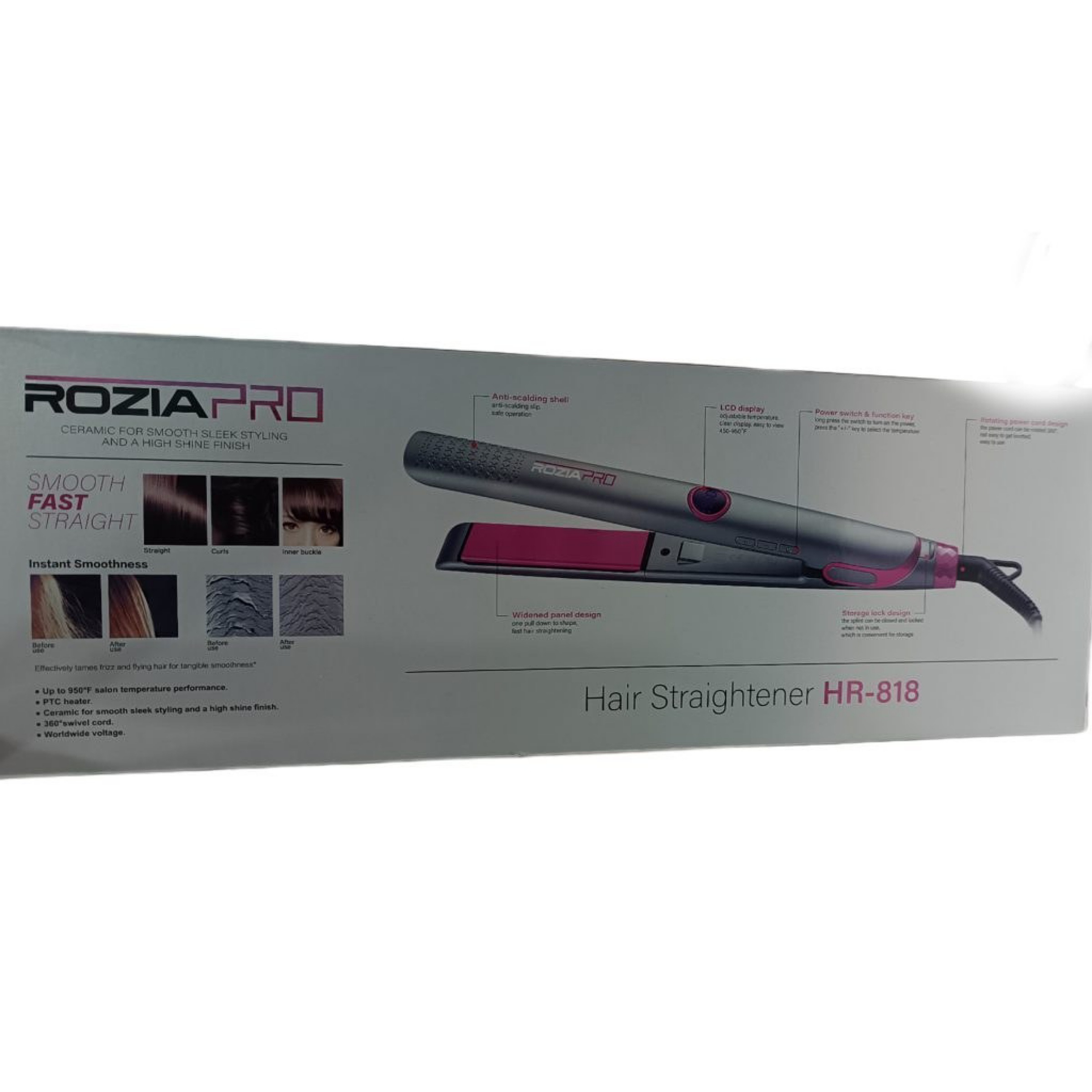 اتو و حالت دهنده ی مو روزیا پرو مدل HR818