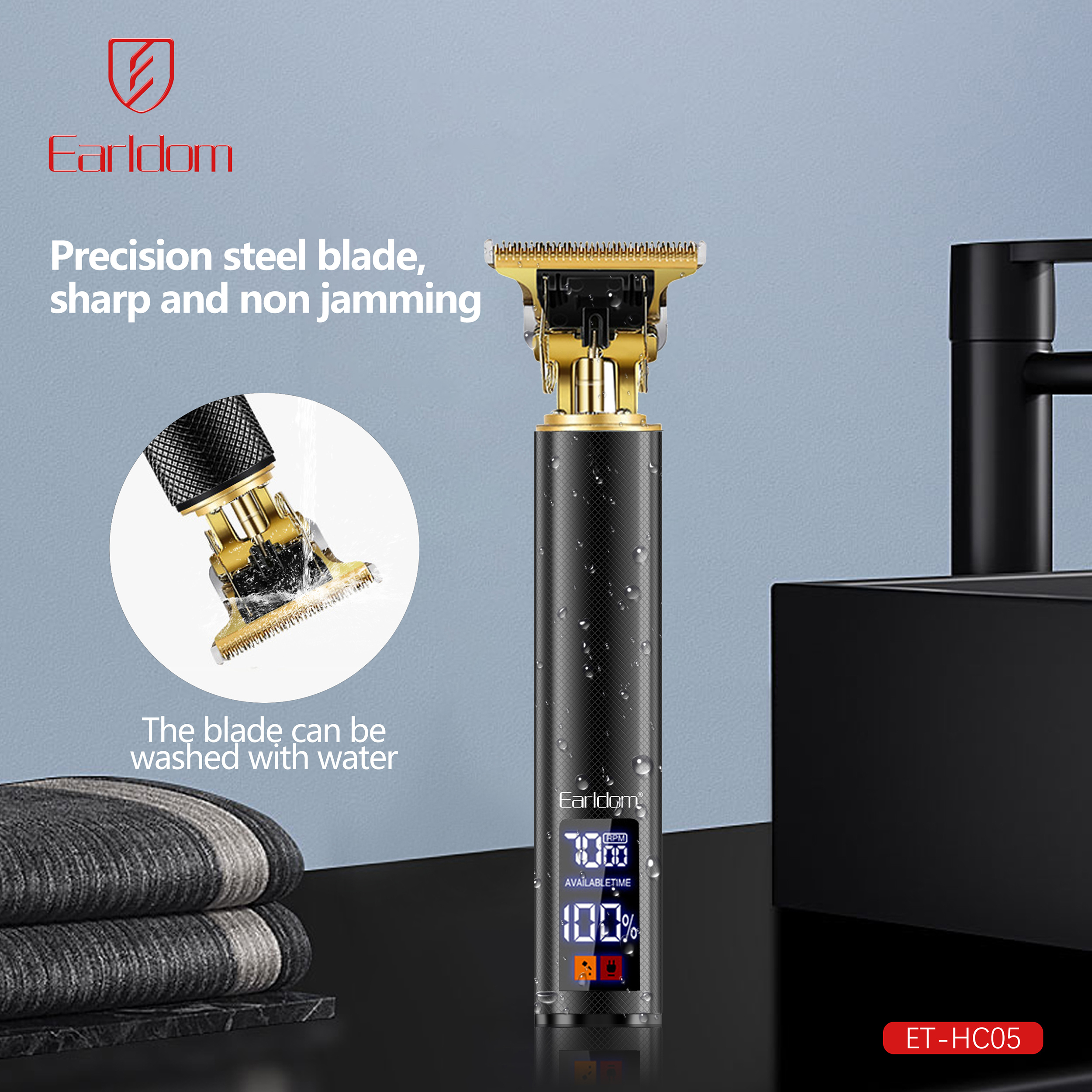 ماشین اصلاح موی سر و صورت شارژی ارلدام مدل HAIR CLIPPER HC05