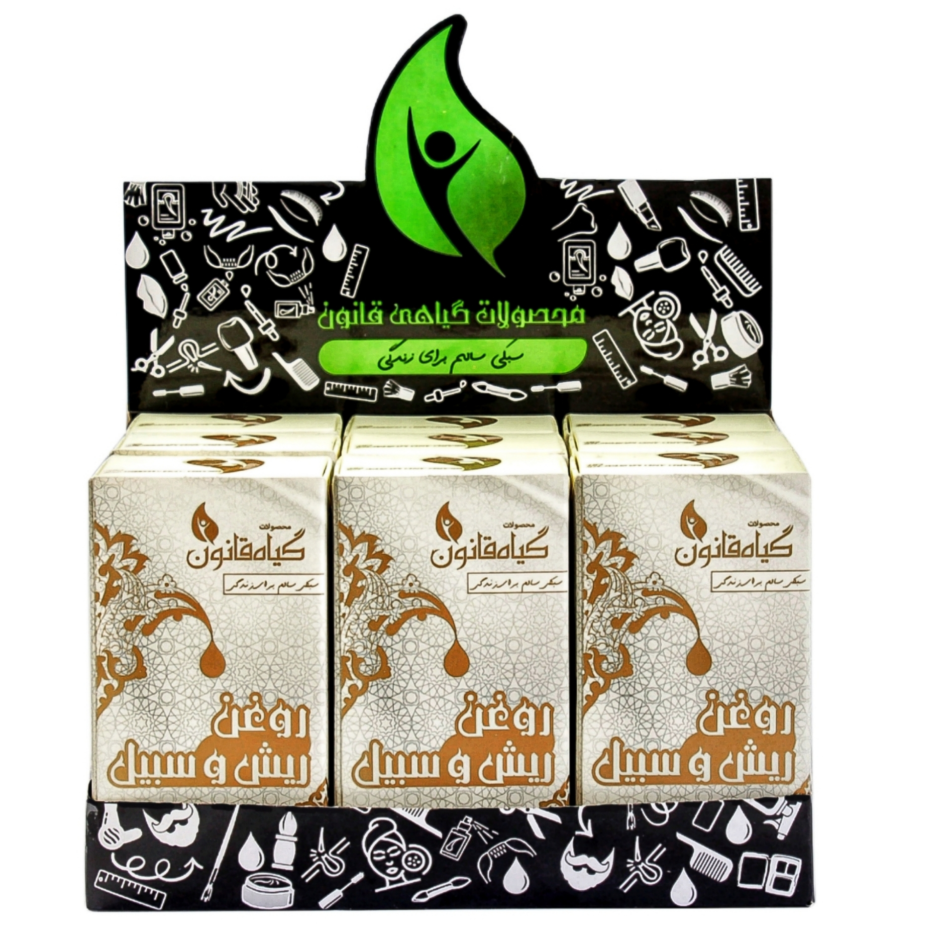 روغن ریش و سبیل گیاه قانون مدل 9 حجم 30 میلی لیتر مجموعه 9 عددی