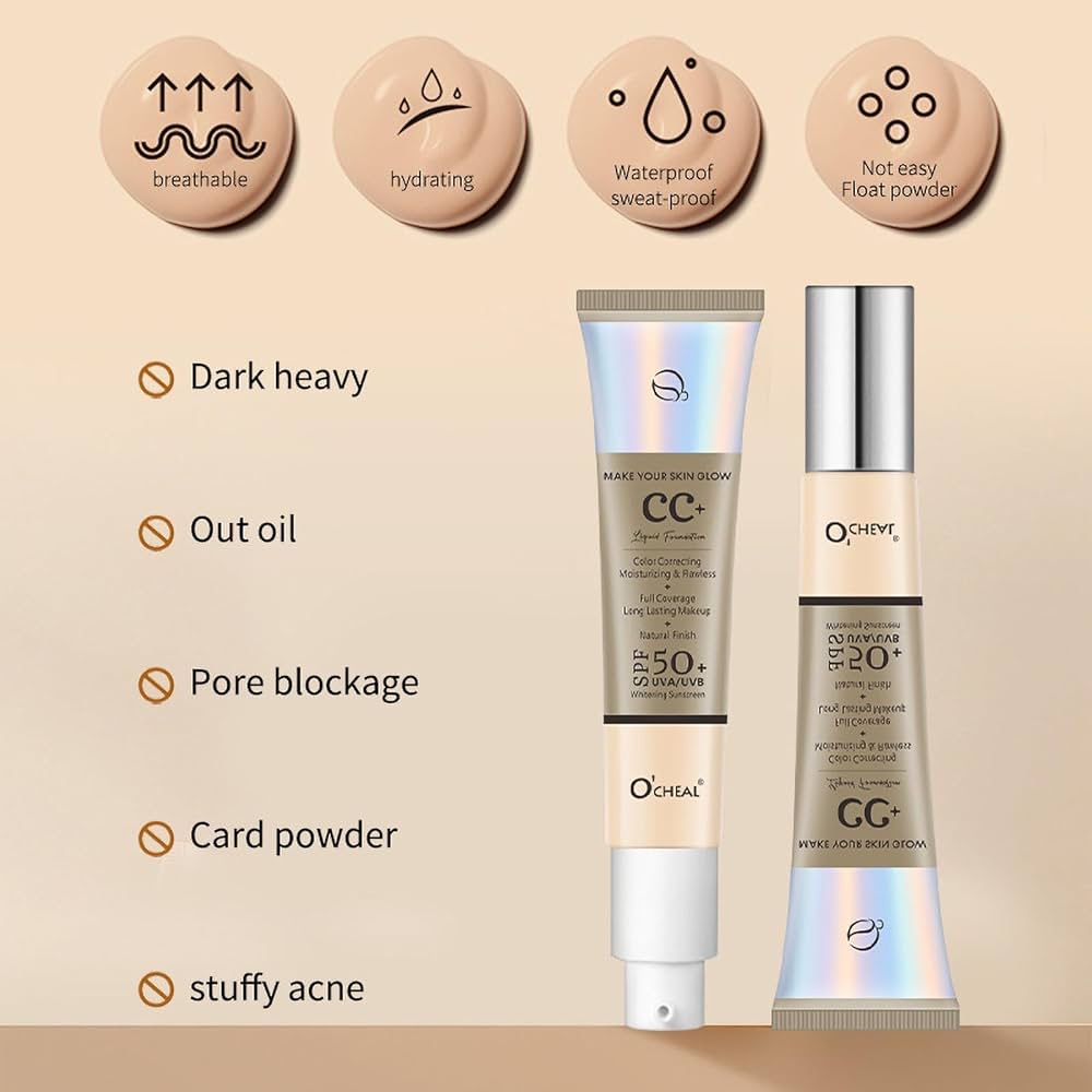 کرم ضدآفتاب رنگی اوچیل SPF 50 مدل C ممحافظ UVA ،UVB و PA+++ ضد چروک مناسب انواع پوست حجم 40 میلی لیتر