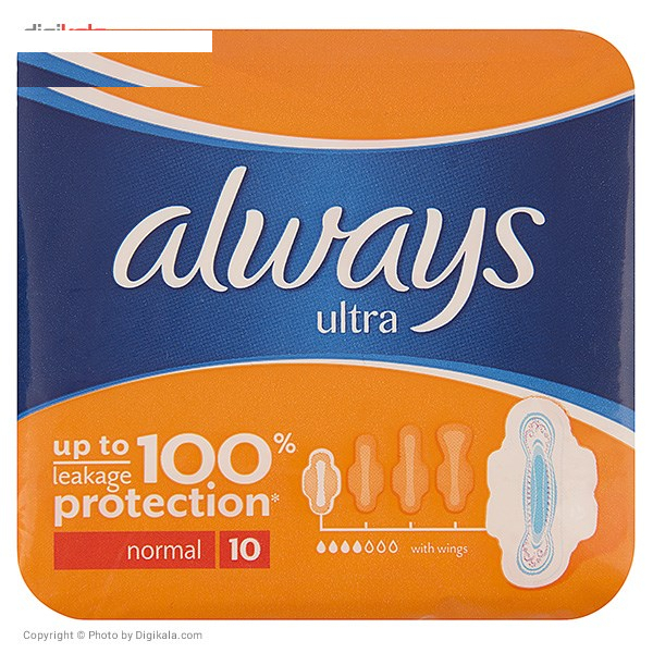 نوار بهداشتی الویز مدل نرمال بسته 10 عددی