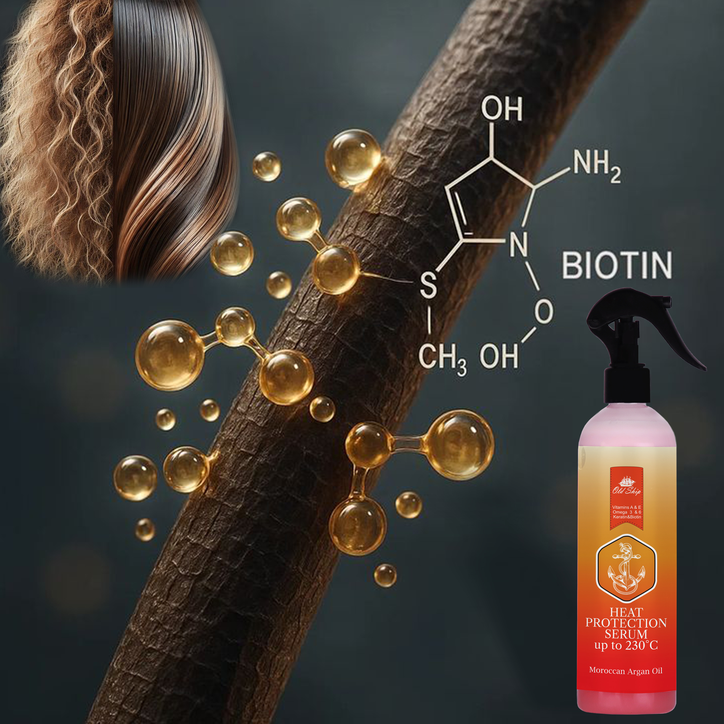 سرم دوفاز مو اولدشیپ مدل Heat Protect حجم 400 میلی لیتر