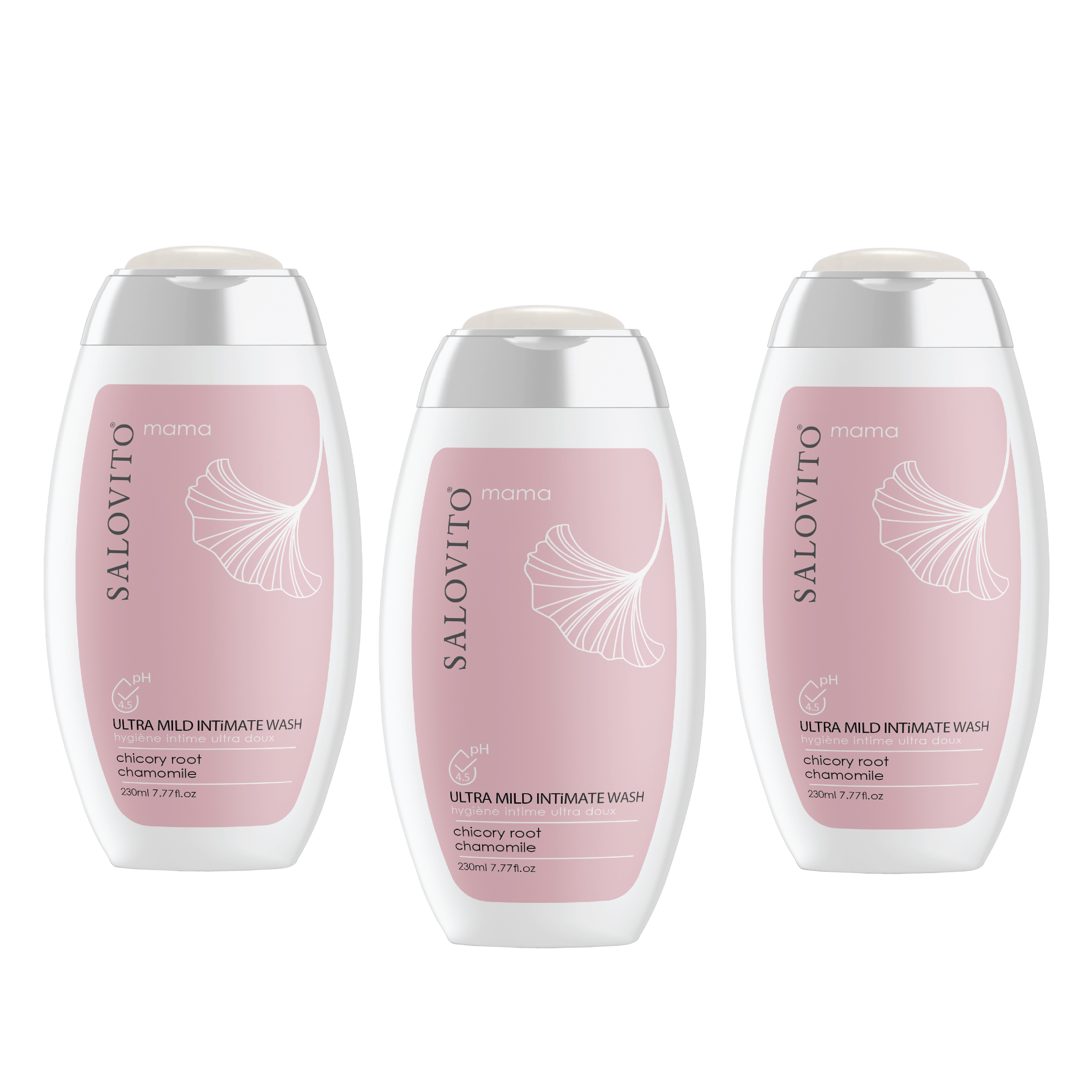 ژل بهداشتی بانوان سالوویتو مدل chamomil حجم 230 میلی لیتر مجموعه 3 عددی