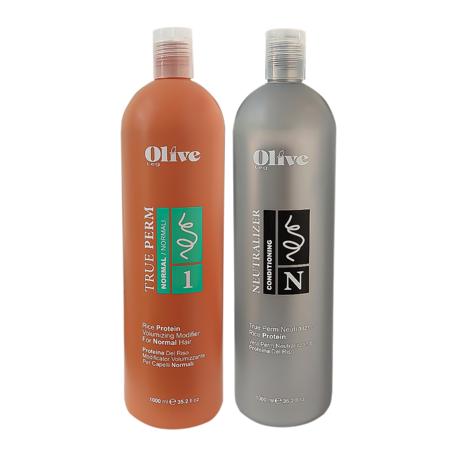 محلول فر کننده دائمی مو الیو مدل یک مناسب برای موهای معمولی حجم 1000 میلی لیتر بسته دو عددی