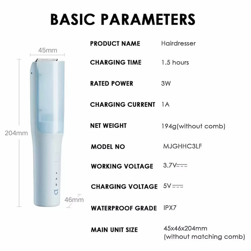 ماشین اصلاح موی سر شارژی میجیا مدل MJGHHC3LF