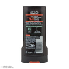 شامپو سر و بدن مردانه لورآل مدل PURE CARBON با رایحه دریایی مناسب برای انواع پوست حجم 300 میلیلیتر