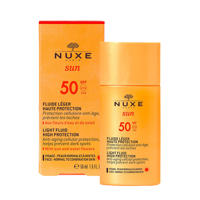 فلوئید ضد آفتاب بی رنگ نوکس SPF50 مدل LIGHT مناسب پوست های چرب و مختلط حجم 50 میلی لیتر