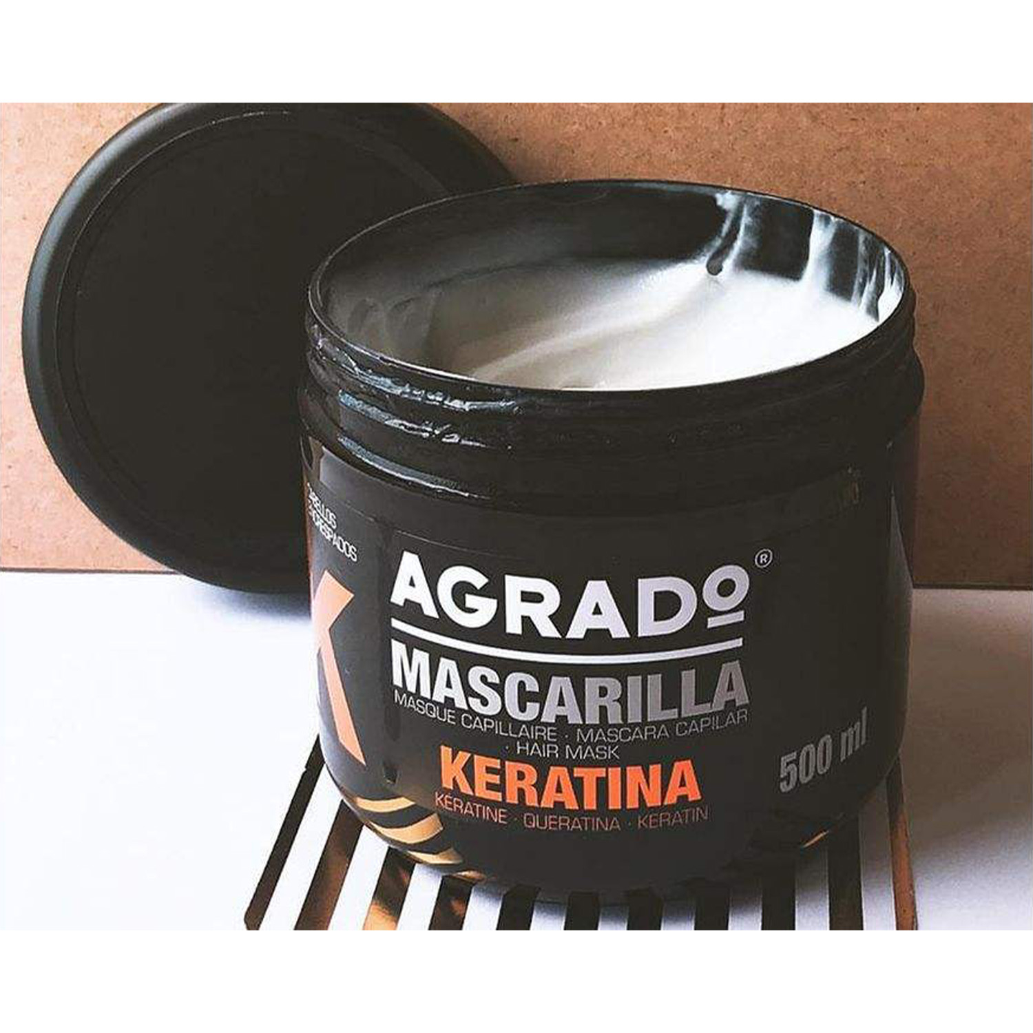 ماسک مو آگرادو مدل کراتین حجم 500 میلی لیتر بسته  2 عددی