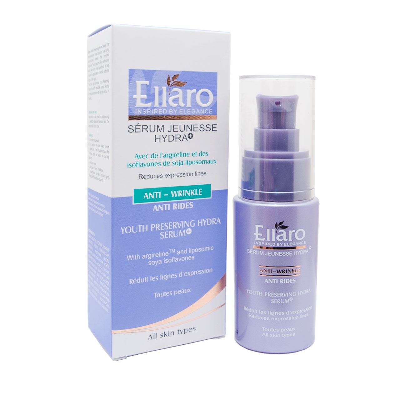 سرم ضد چروک الارو مدل هیدرا تحت لیسانس حجم 30 میلی لیتر مجموعه دو عددی