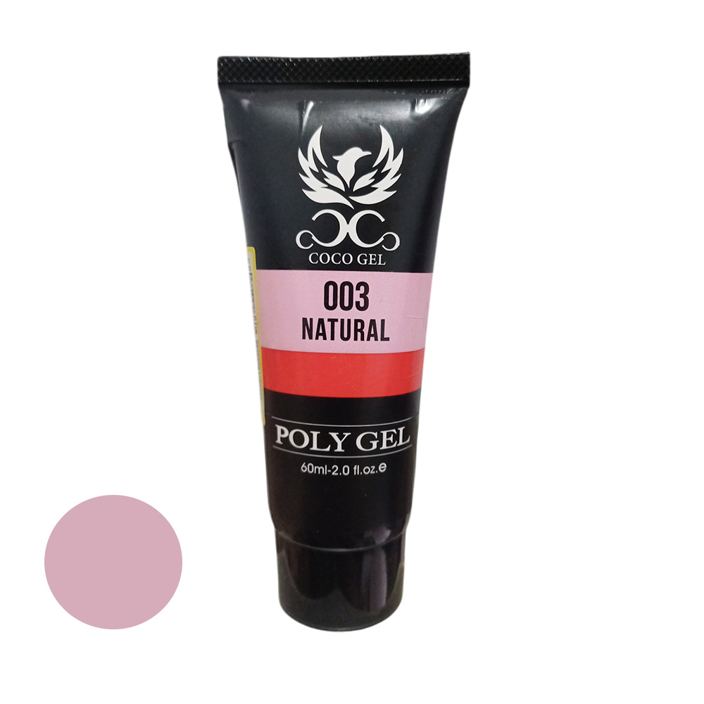 پلی ژل کاشت ناخن کوکو مدل 003 حجم 60 میلی لیتر رنگ بنفش
