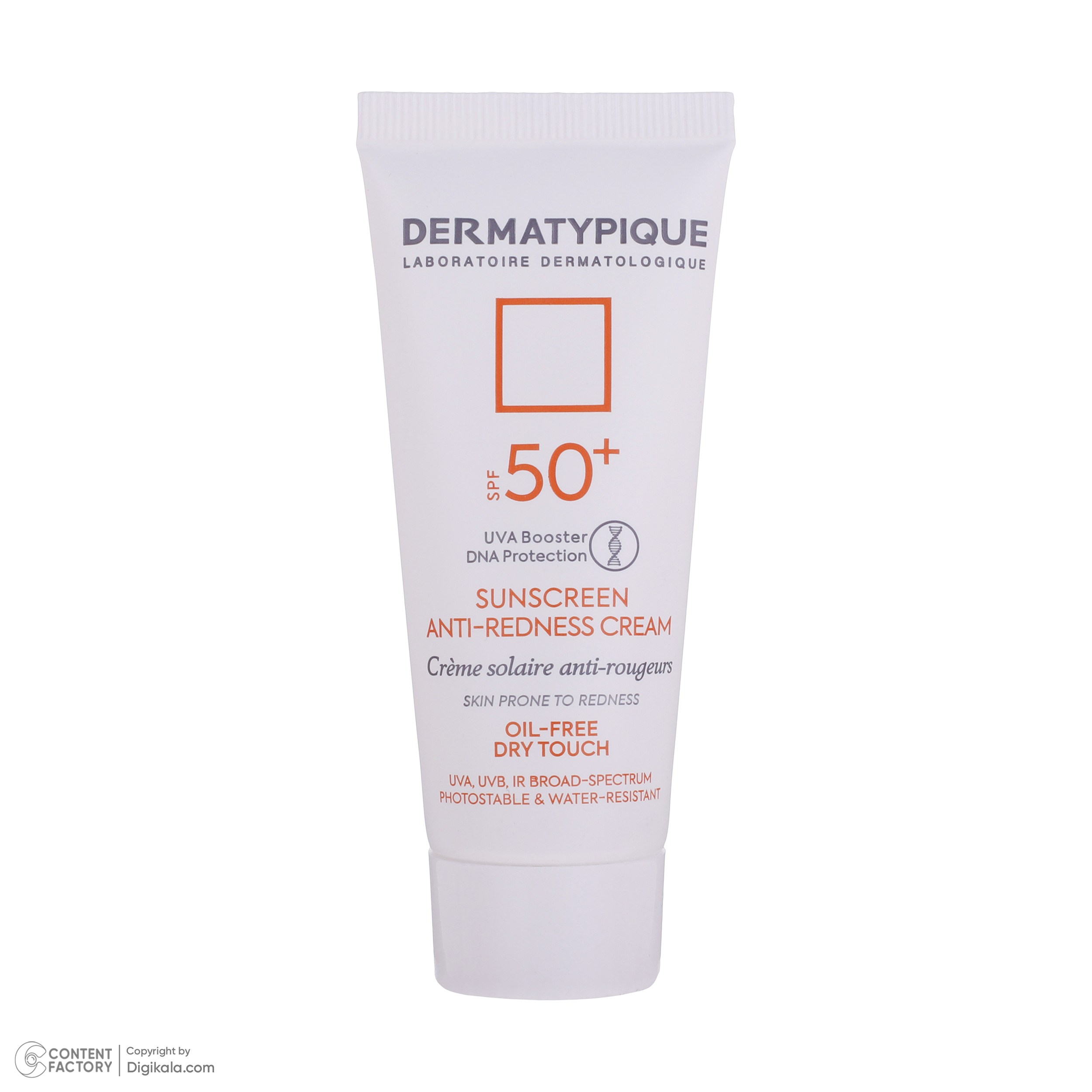 کرم ضد آفتاب بدون رنگ درماتیپیک SPF50 مدل Anti_redness ‌محافط UVB, UVA مناسب انواع پوست حجم 40 میلی‌لیتر