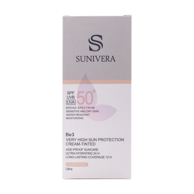 کرم ضد آفتاب رنگی سانیورا SPF 50 مدل Spectrum ‌مناسب پوست‌های خشک حجم 50 میلی‌لیتر