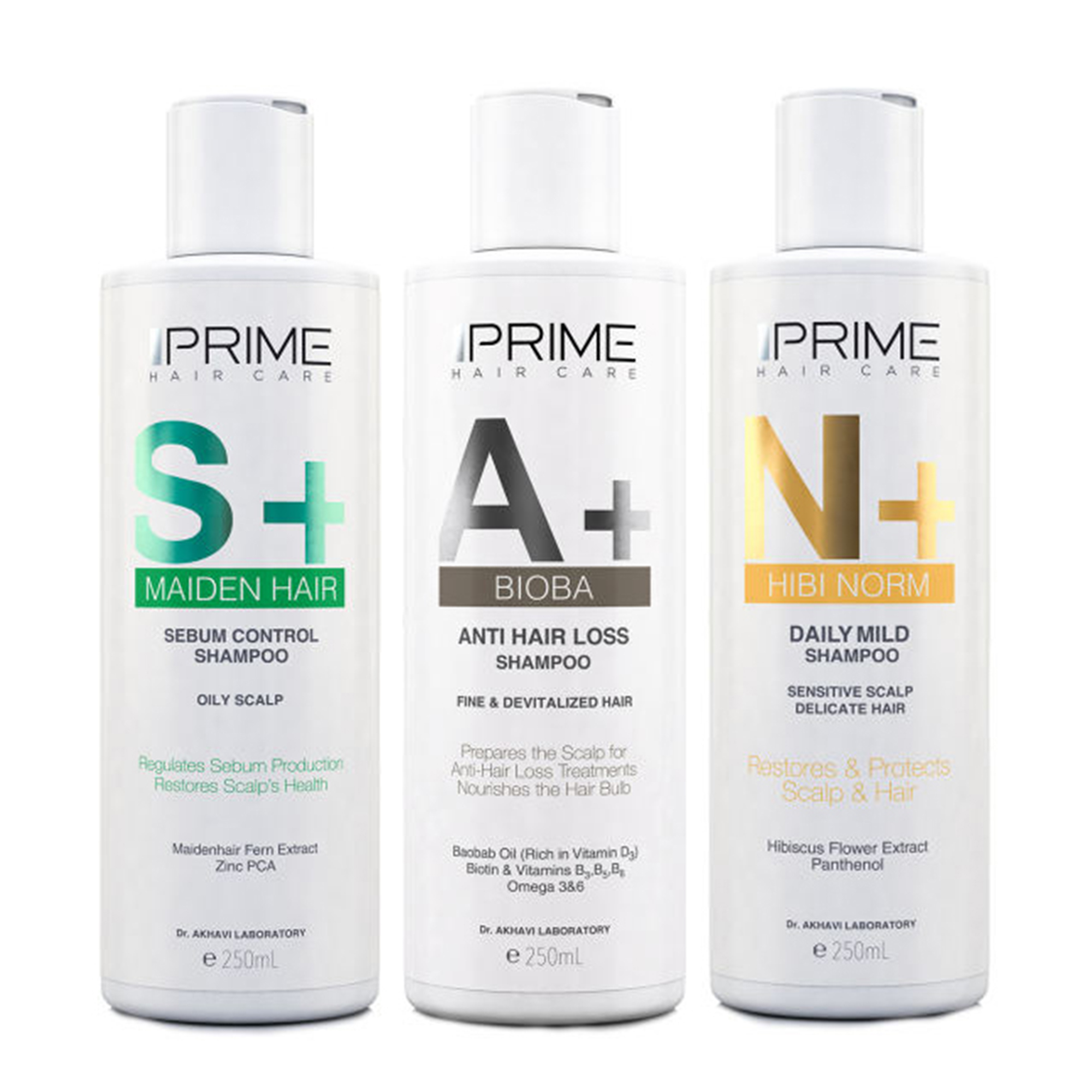 شامپو مو پرایم کد 03 حجم 250 میلی لیتر مجموعه 3 عددی6952412