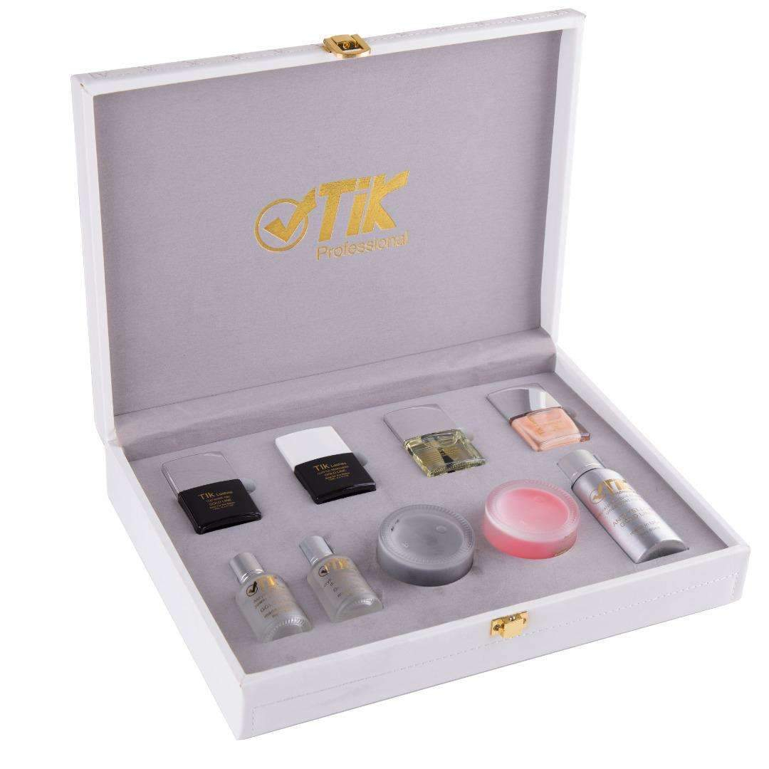 ست کاشت ناخن ۹ تیکه تیک مدل Gold 102