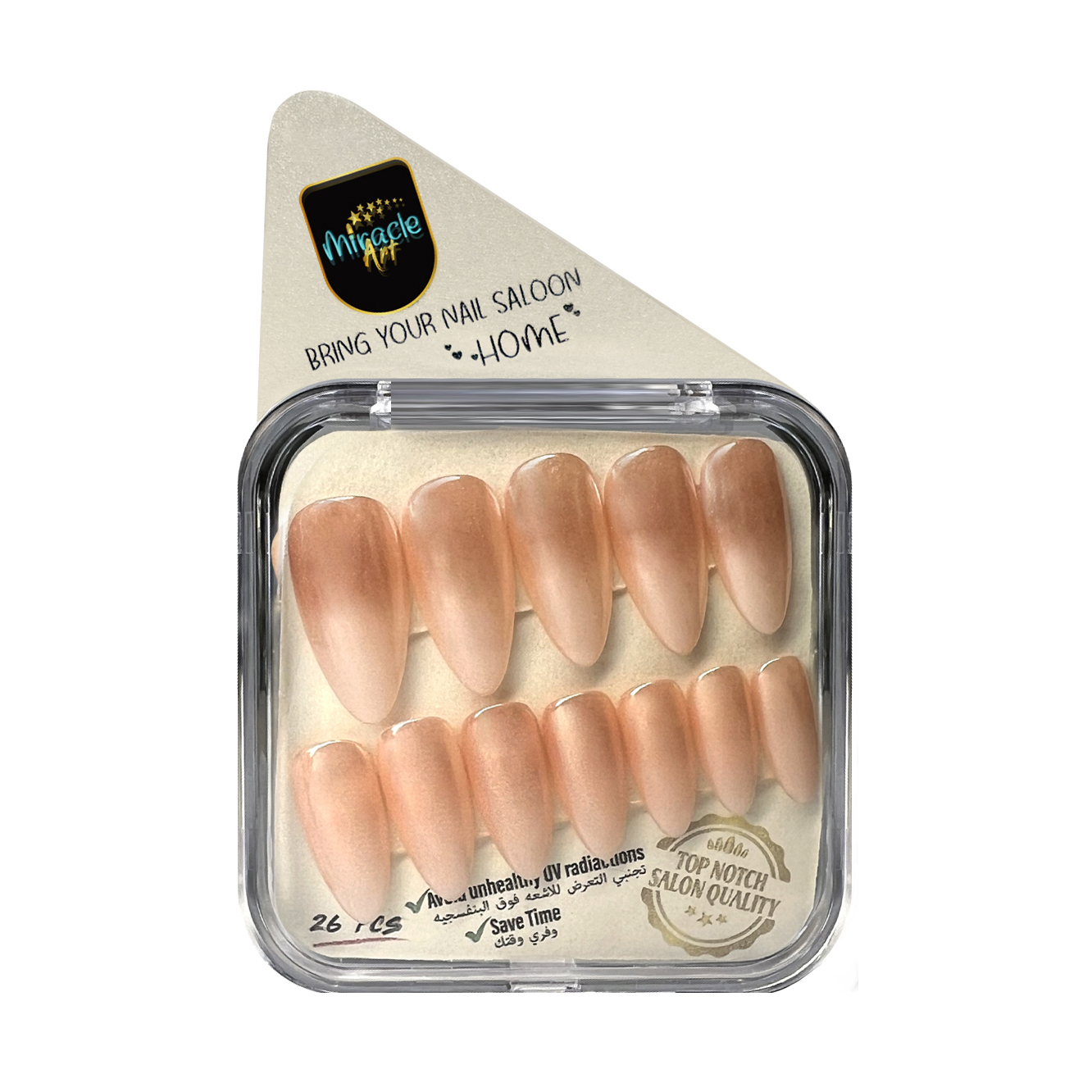 ناخن مصنوعی میراکل آرت کد AL26006 بسته 26 عددی
