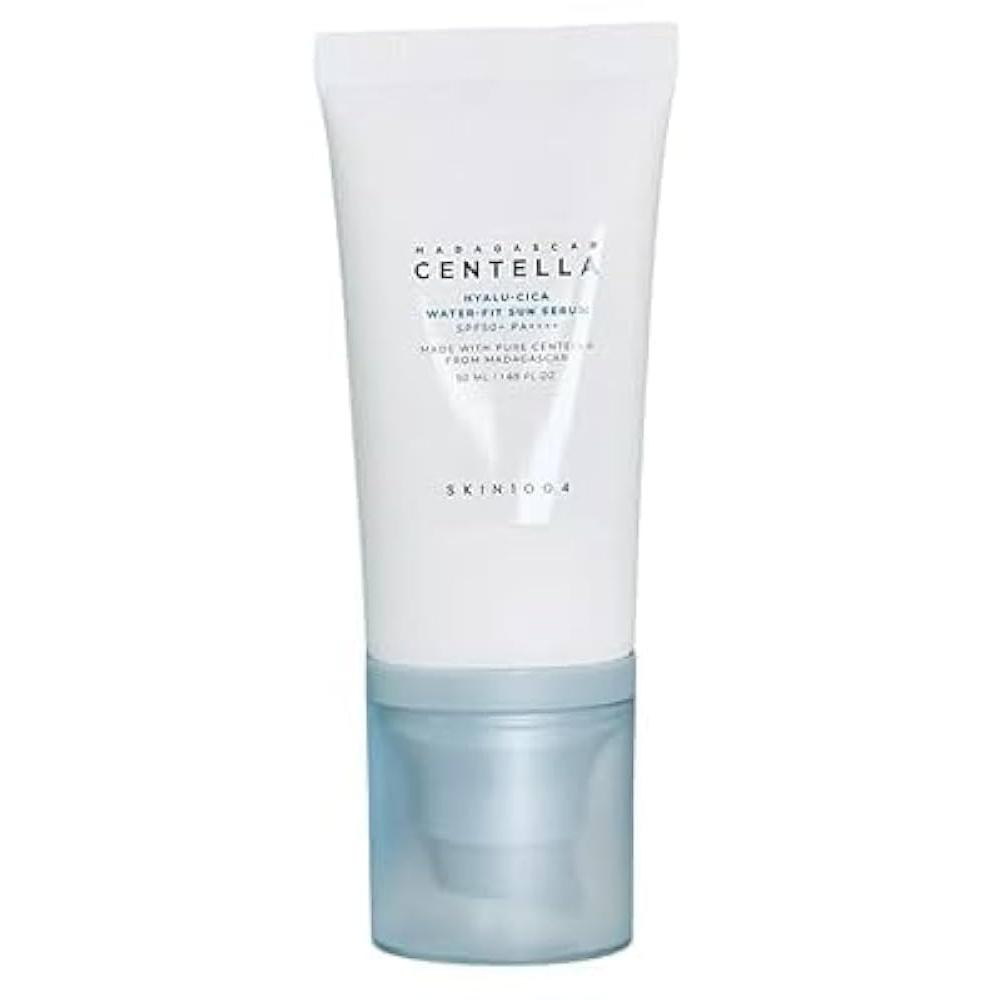 سرم ضد آفتاب بی‌رنگ اسکین 1004 SPF 50 مدل هیالو سیکا واتر فیت محافظ UVA،UVB مناسب برای انواع پوست حجم 50 میلی‌لیتر بسته دو عددی