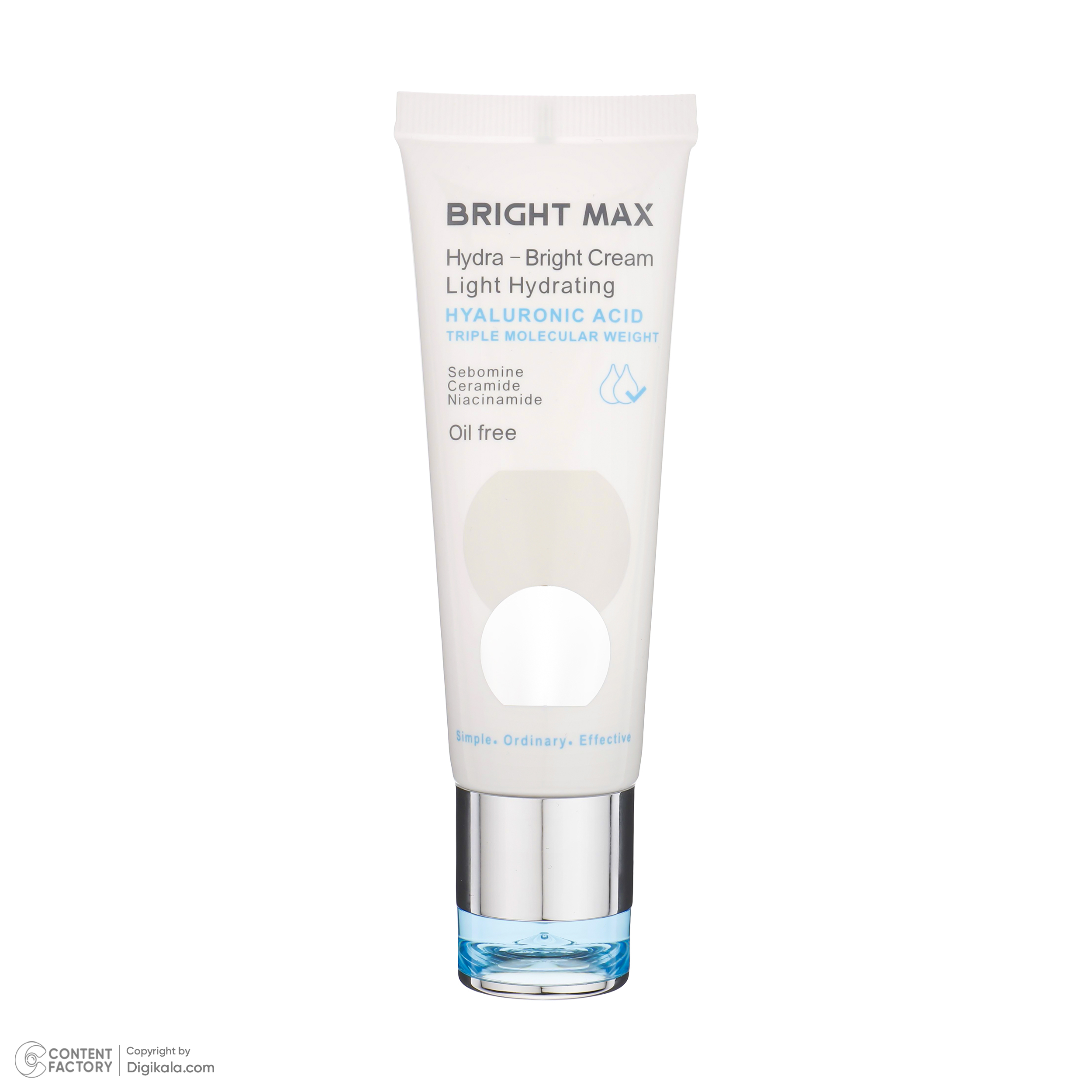 کرم آبرسان برایت مکس مدل هیالورونیک‌اسید حجم 50 میلی‌لیتر