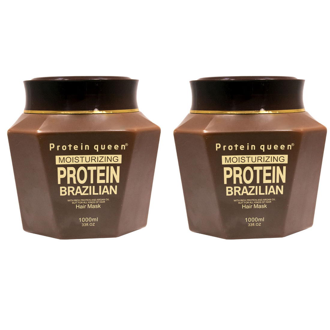 ماسک مو پروتئین کوئین مدل برزیلین حجم 1000 میلی لیتر مجموعه 2 عددی