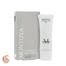 کرم ضد آفتاب رنگی مونتویا SPF 30 مدل LB DEFENCE ‌محافظ UVA ،UVB و ++++PA، ضد لک، غیر کومدون زا و دارای بافت سبک، مناسب انواع پوست‌ حجم 30 میلی‌لیتر