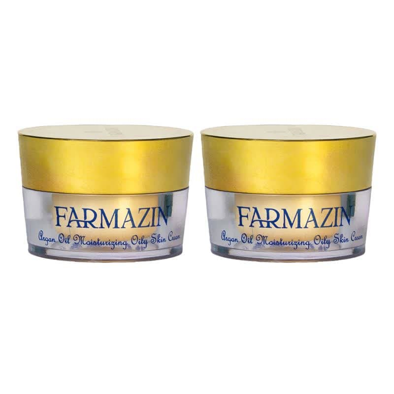 کرم مرطوب کننده دست و صورت فارمازین مدل روغن آرگان مناسب برای پوست خشک حجم 30 میلی لیتر مجموعه دو عددی