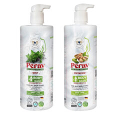 شامپو بدن پراو مدل نعناع و پسته وزن 1000 گرم بسته دو عددی