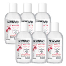 محلول پاک کننده آرایش صورت و چشم نیوساد مدل 06 مناسب انواع پوست حجم 150 میلی لیتر بسته شش عددی