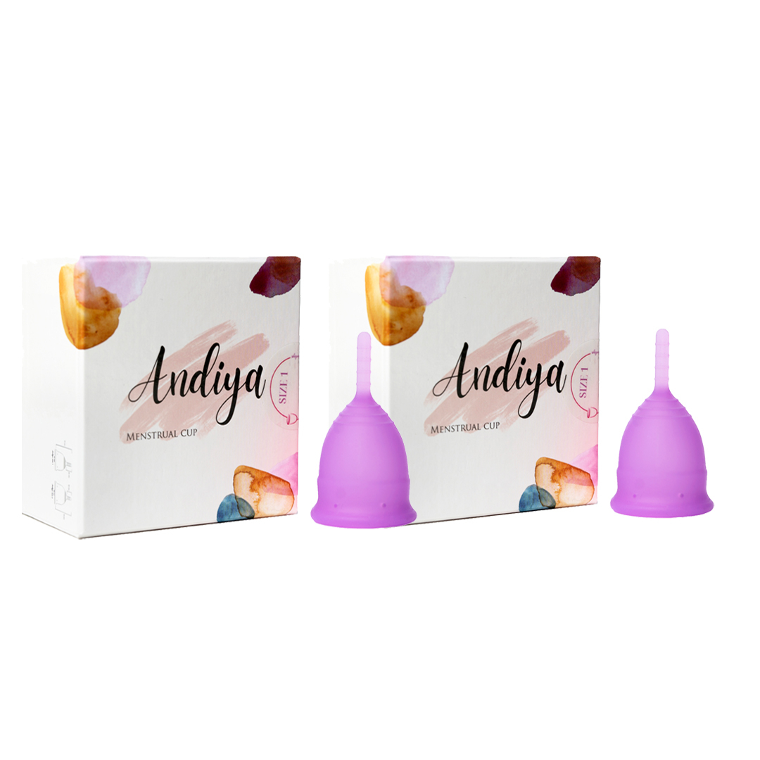 کاپ قاعدگی آندیا مدل Plus سایز متوسط مجموعه 2 عددی