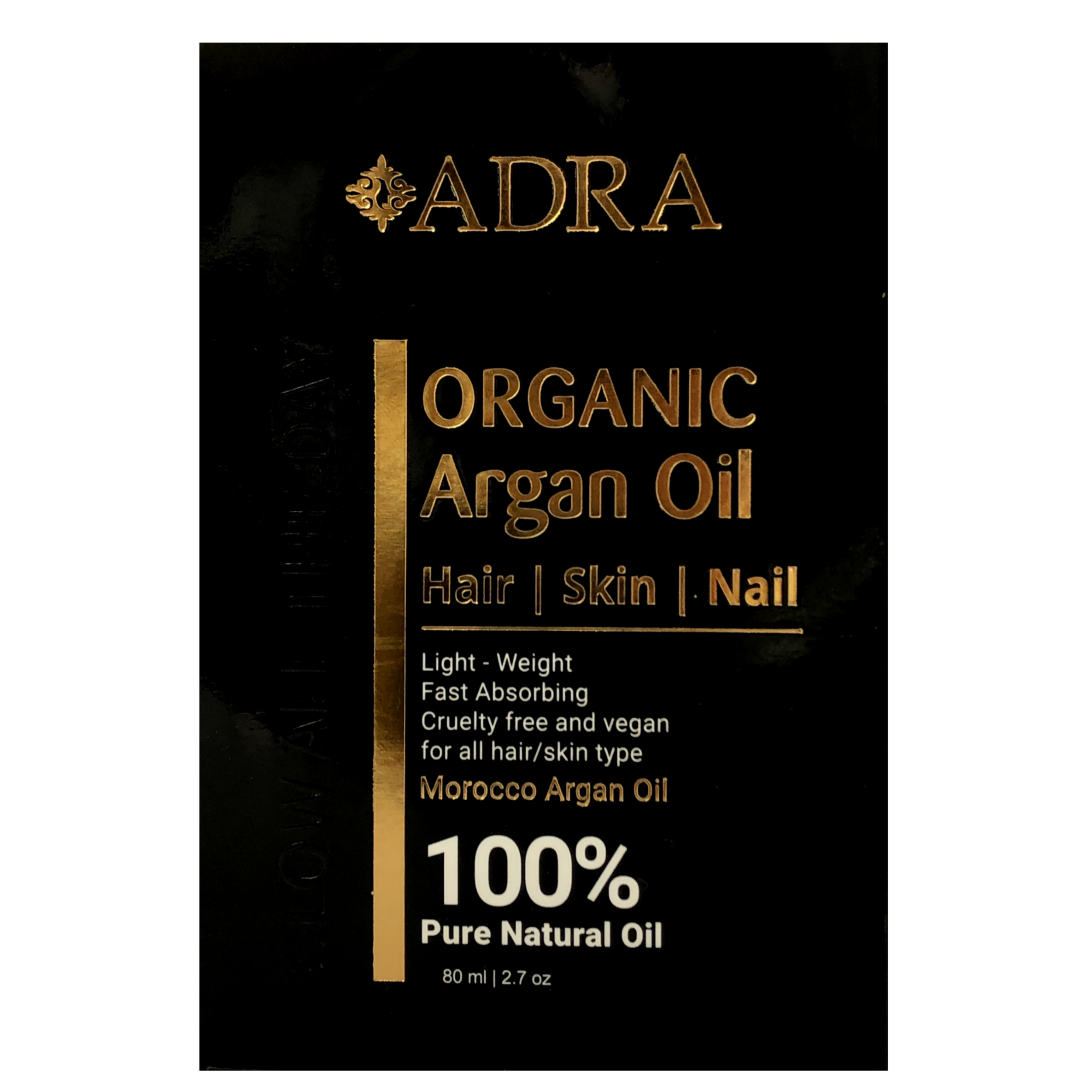 روغن آرگان آدرا مدل ORGANIC حجم 80 میلی لیتر