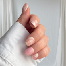 ناخن مصنوعی دست میراکل آرت مدل flower کد SH2400105 بسته 24 عددی