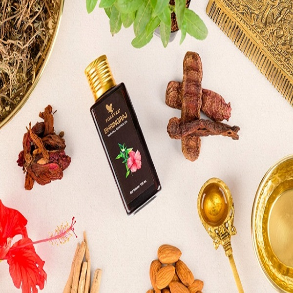 روغن مو ترمیم کننده فوراور مدل Bhringraj مناسب برای انواع مو حجم 100 میلی لیتر