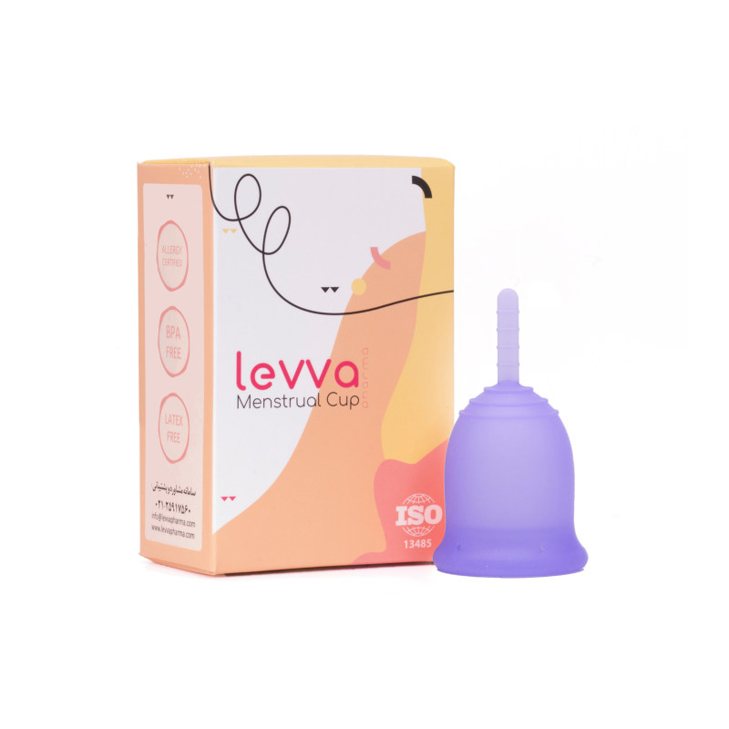 کاپ قاعدگی لیوا فارما سایز کوچک به همراه لیوان کاپ قاعدگی لیوا فارما مدل Mate02