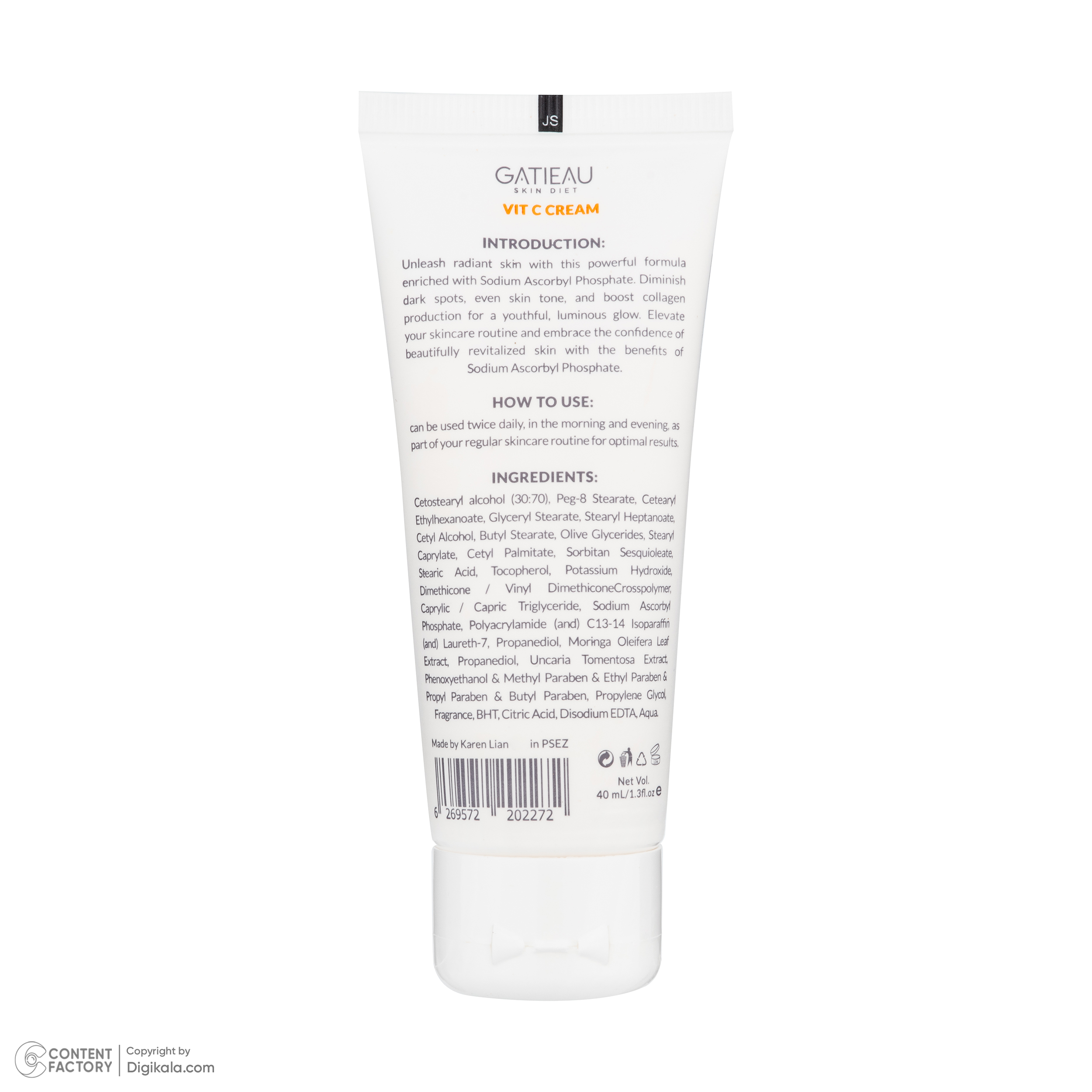 کرم روشن کننده گاتیو مدل ویتامین سی حجم 40 میلی لیتر