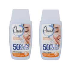 کرم ضدآفتاب بی‌رنگ پیکسل، با SPF50، مدل Sensitive، حاوی محافظ UVA ،UVB و +++PA، فاقد گلیسیرین، حاوی ویتامین E و B+، مناسب پوست‌های خشک و حساس، حجم 50 میلی‌لیتر مجموعه دو عددی