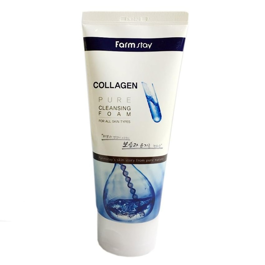 فوم شست‌وشوی صورت فارم استی مدل  کلاژن مناسب برای انواع پوست حجم 180 میلی‌لیتر