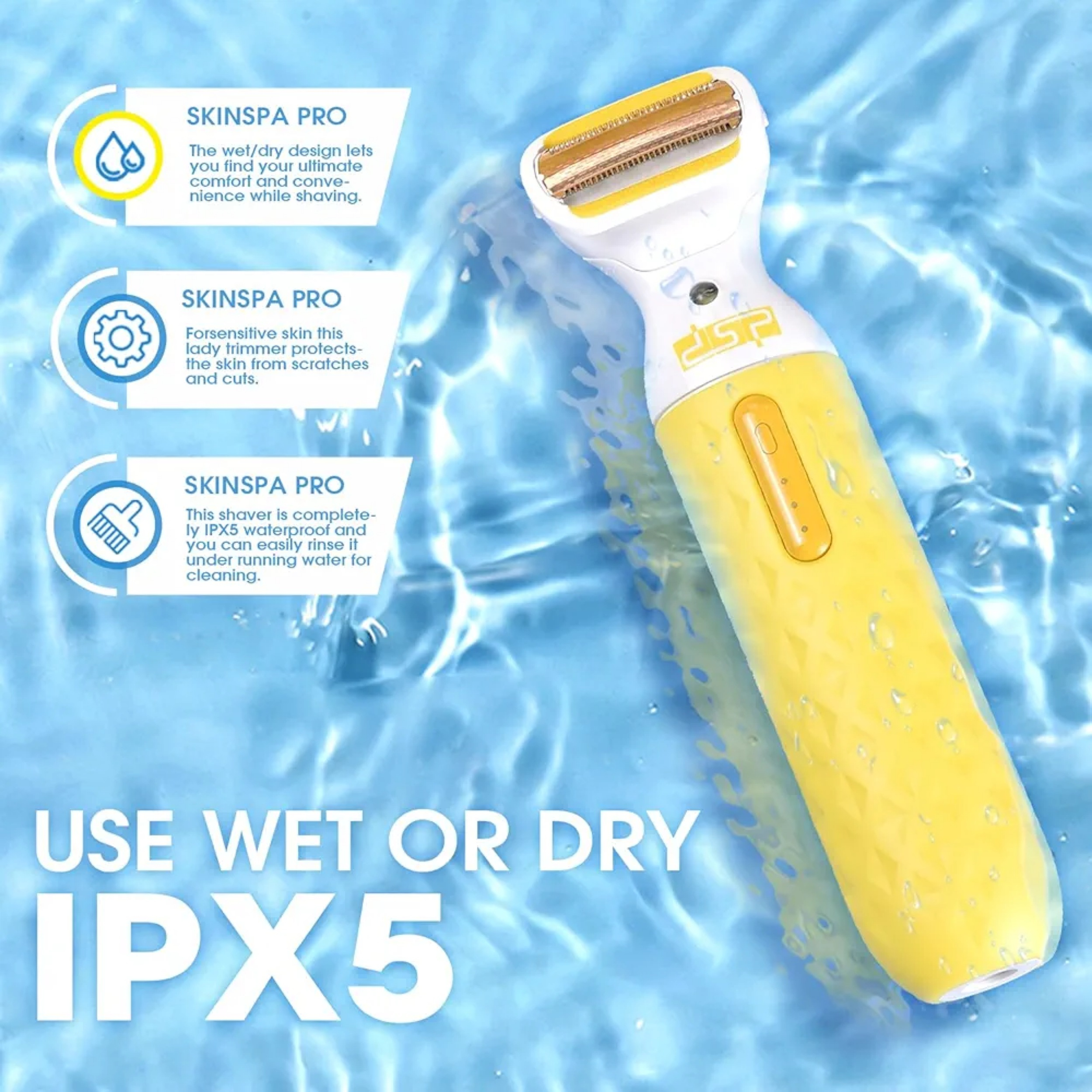 ست اصلاح موی بدن بانوان شارژی دی اس پی مدل 80155