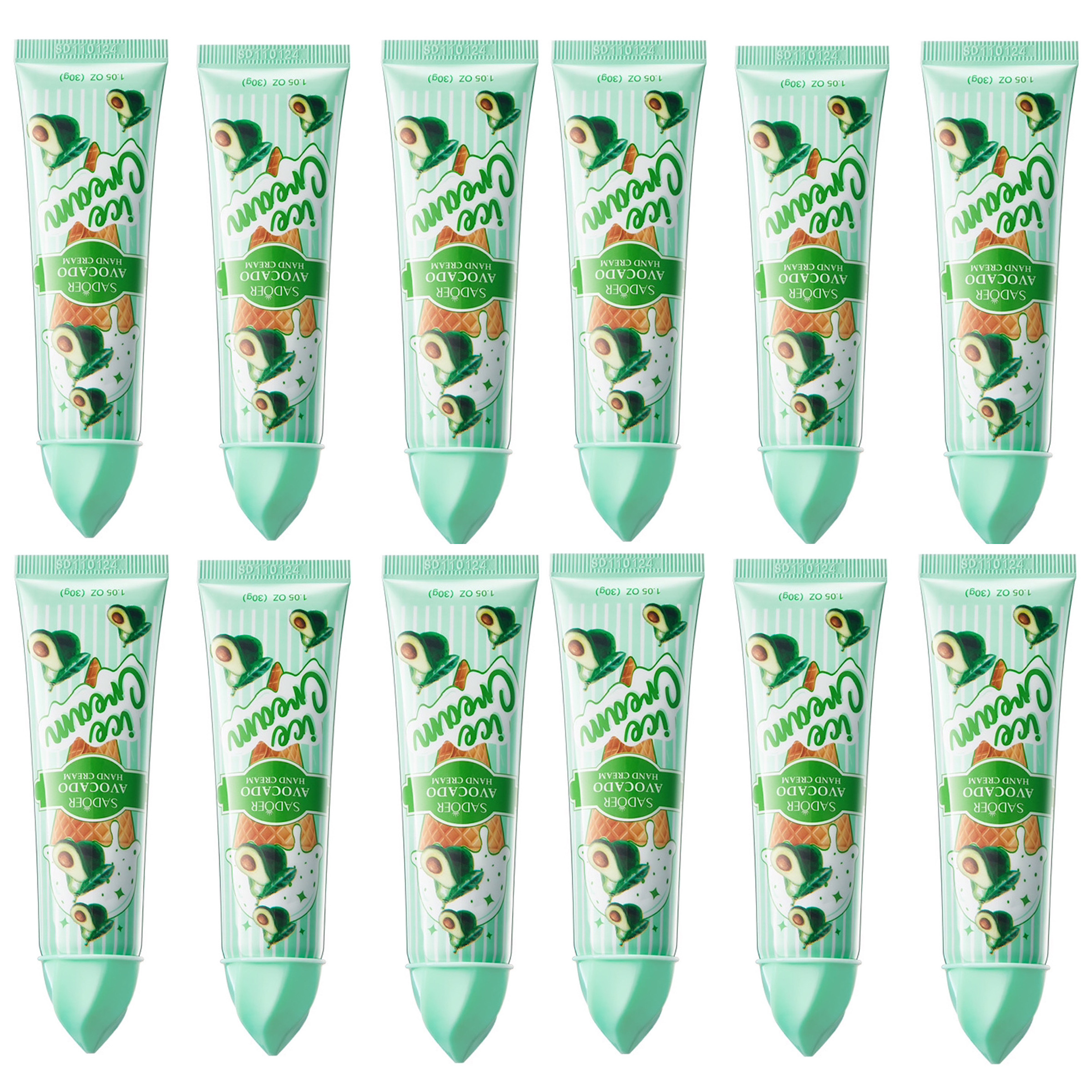 کرم مرطوب کننده دست و صورت سادور مدل آووکادو مناسب انواع پوست وزن 30 گرم مجموعه ۱۲ عددی