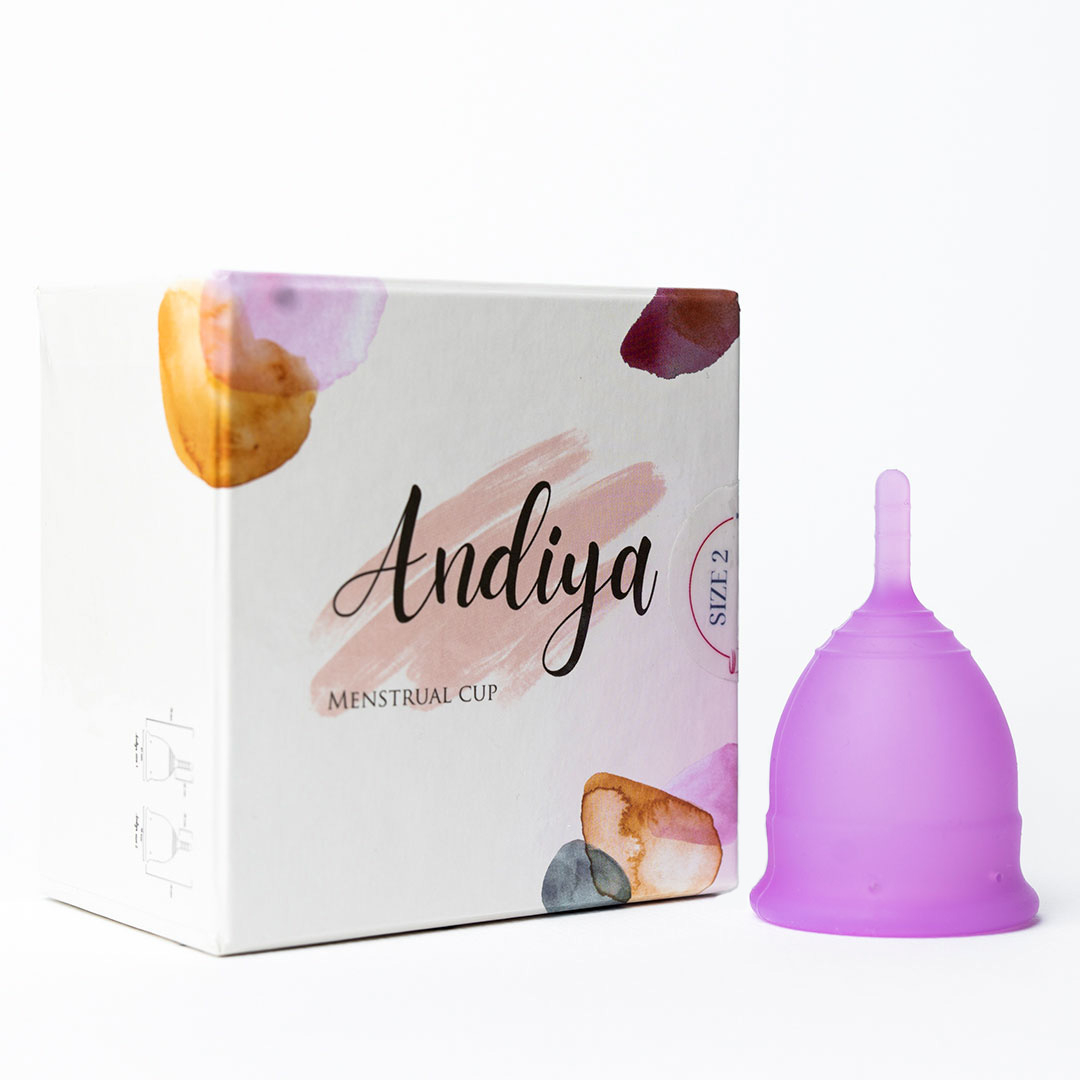 کاپ قاعدگی آندیا مدل Plus سایز متوسط مجموعه 2 عددی