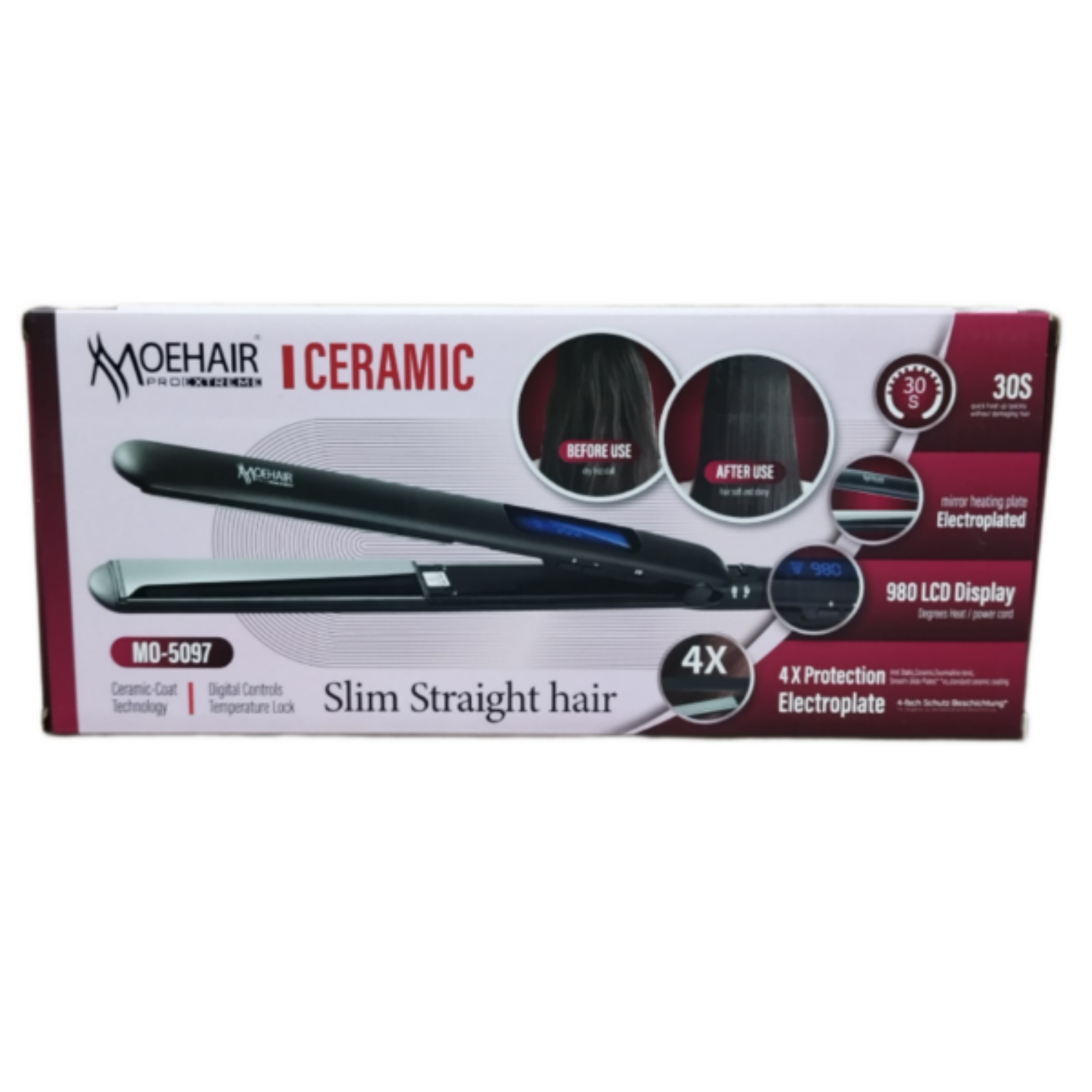 اتو و حالت دهنده ی مو موهیر مدل MO-5097