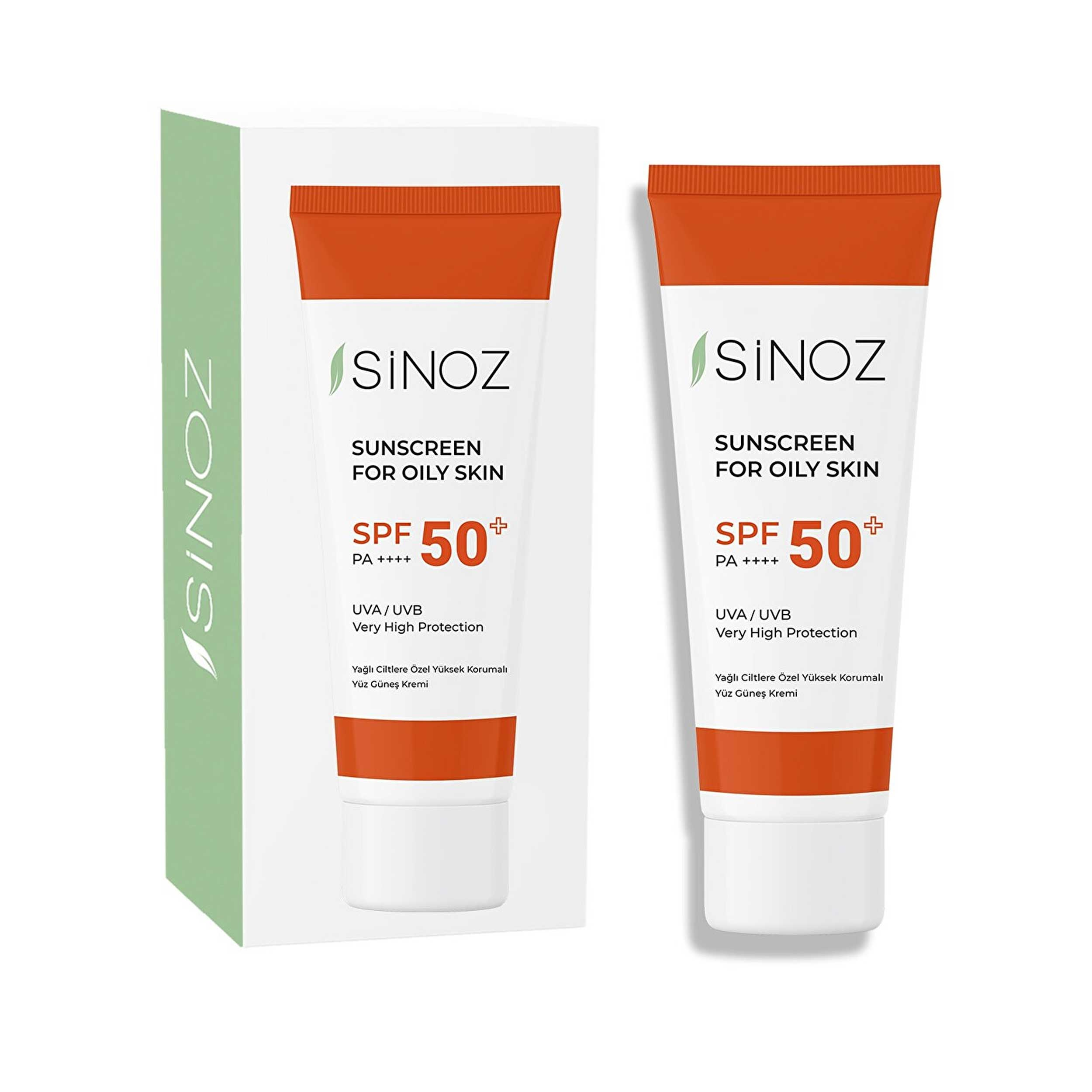 کرم ضد آفتاب بدون رنگ سینوز SPF 50 مدل پلاس مناسب پوست های چرب حجم 50 میلی لیتر