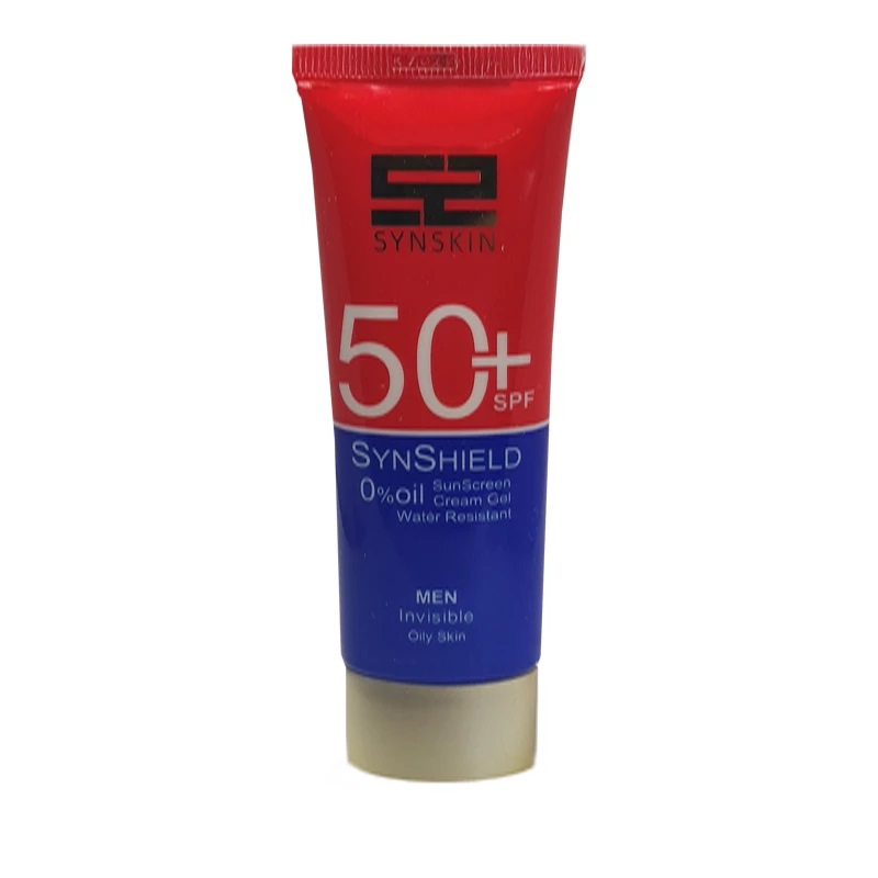 ژل ضد آفتاب رنگی ساین اسکین SPF 50 مدل M مناسب پوستهای چرب حجم 50 میلی لیتر به همراه کرم ژل ضد آفتاب آقایان مدل ساین شیلد