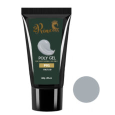 پلی ژل کاشت ناخن پرنسس مدل P01 وزن 60 گرم رنگ طوسی