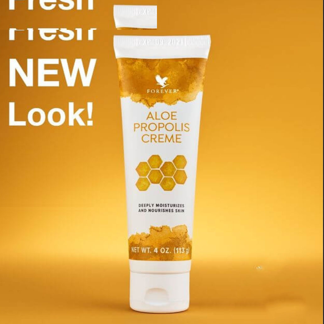 کرم مرطوب کننده فوراور لیوینگ پروداکتس مدل آلوئه پروپولیس مناسب انواع پوست حجم 113 میلی لیتر