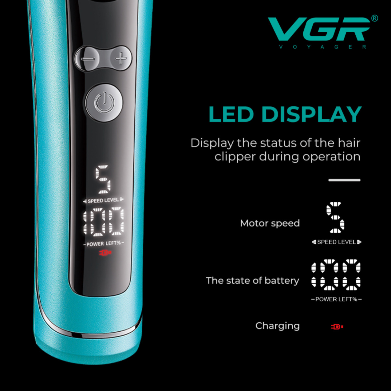 ماشین اصلاح موی سر و صورت شارژی وی جی ار مدل V-299