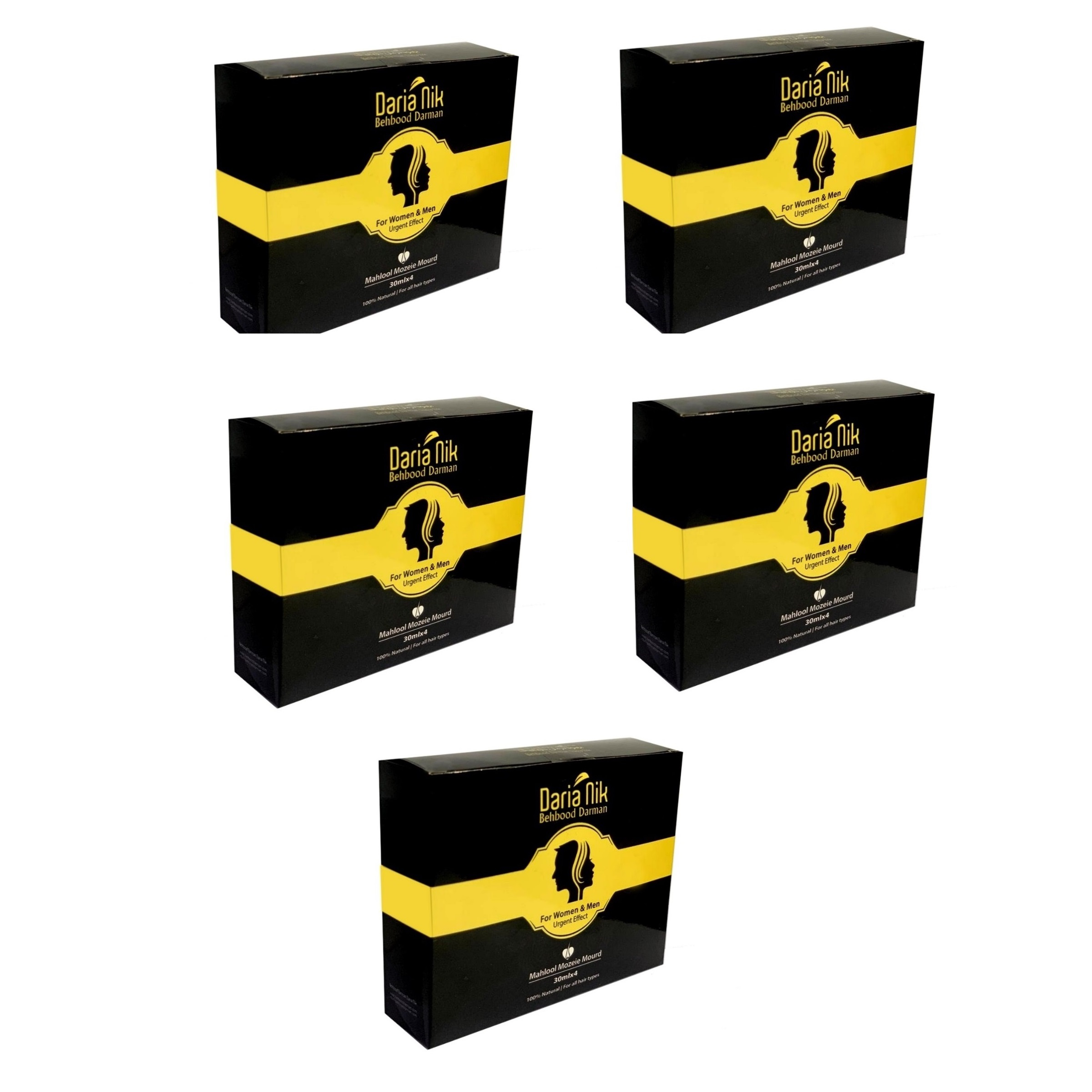 محلول ضدریزش و رفع سفیدی مو و ابرو بهبود درمان داریا نیک مدل Mourd حجم 30 میلی لیتر مجموعه 5 عددی