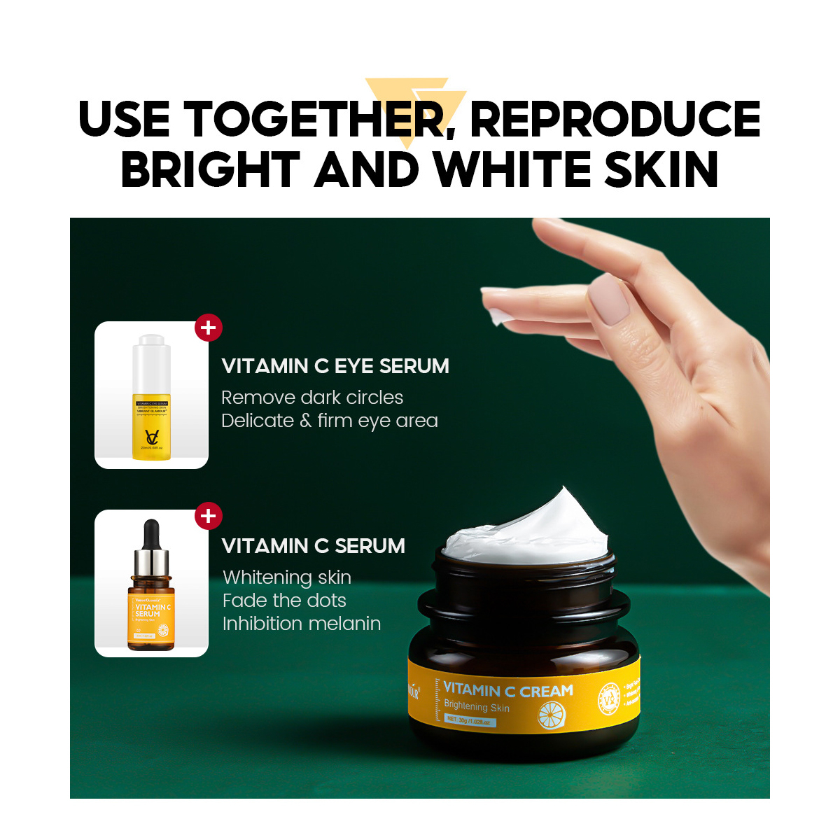 کرم روشن کننده صورت ویبرانت گلمور مدل ویتامین سی مناسب برای انواع پوست حجم 30 میلی لیتر