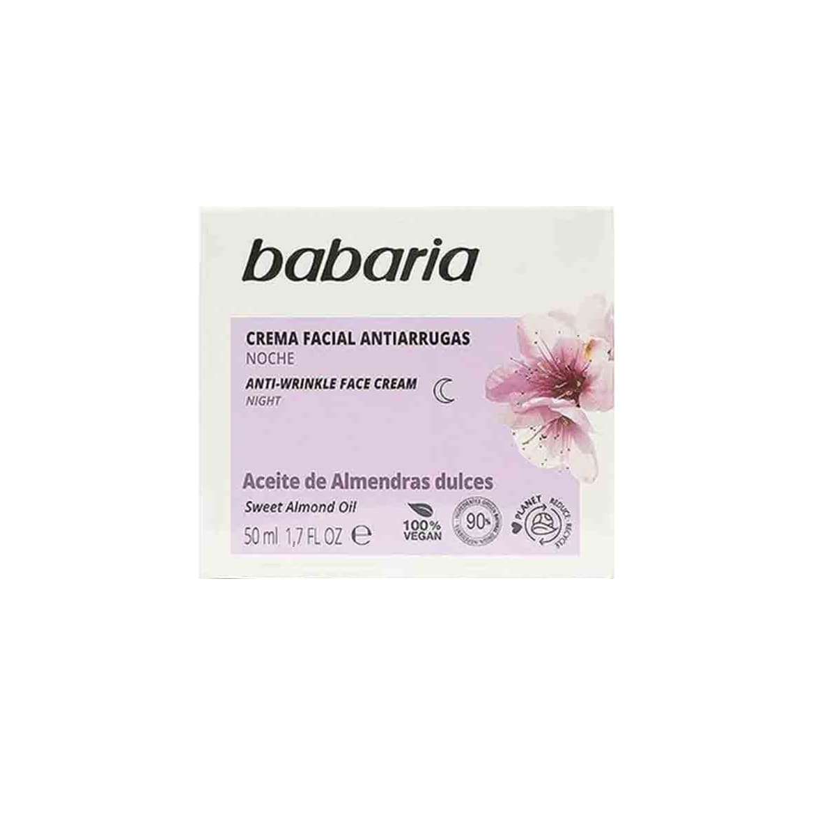 کرم ضد چروک  باباریا مدل روغن بادام شیرین حجم 50 میلی لیتر