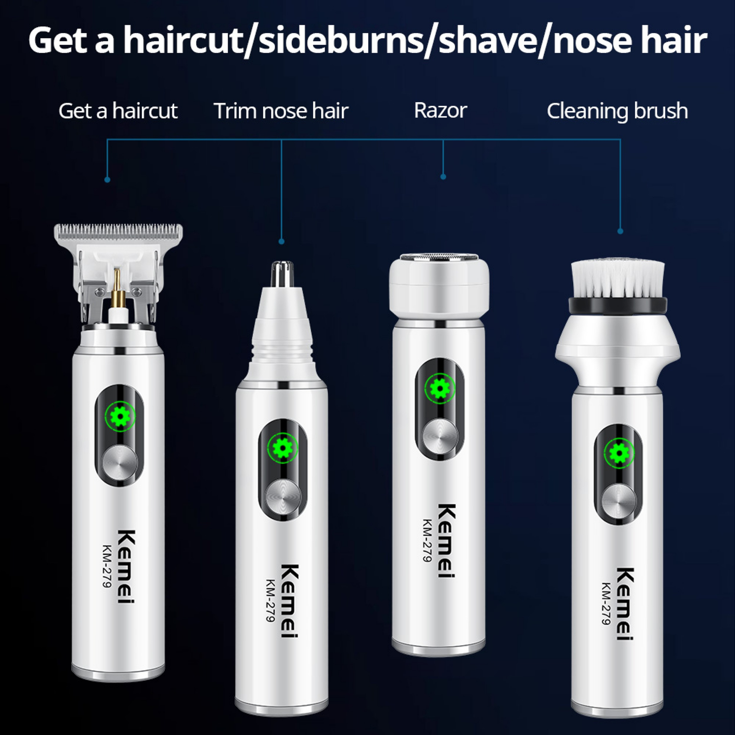 ماشین اصلاح موی سر و صورت شارژی کیمی مدل KM-279